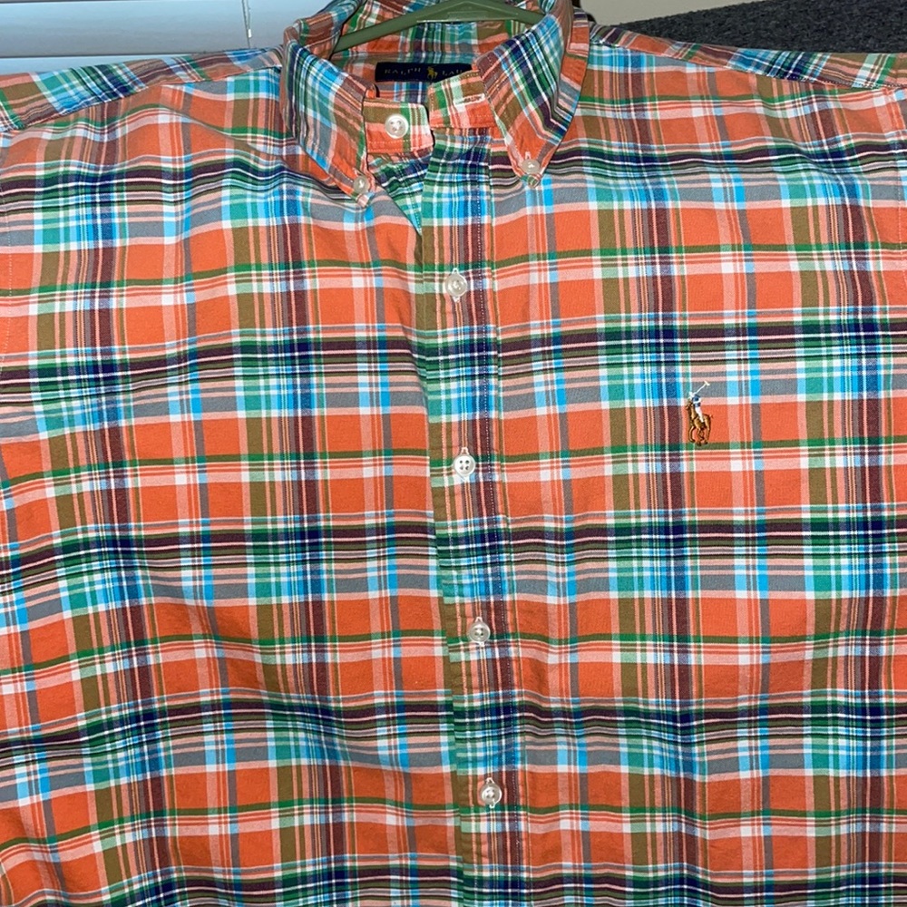 Mens Ralph Lauren polo shirt sleeve shirt size Large